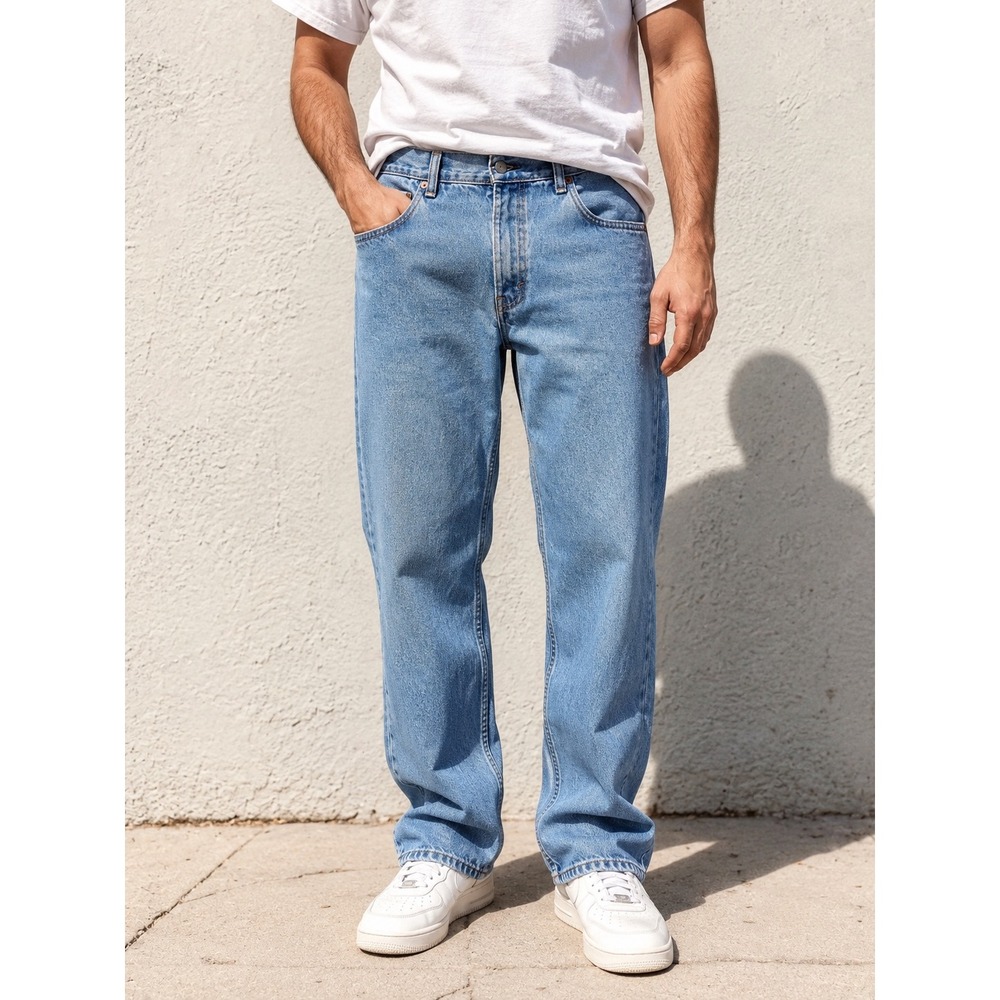 Vintage Levi's 550 Relaxed Fit Jeans 34x30 Light Wash Made in Mexico Men's Denim